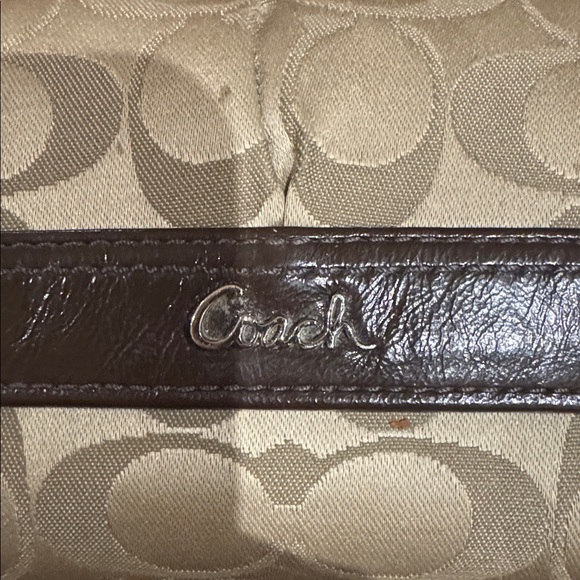 LOW START!! Coach Signature Beige and Dark Brown Wallet bundle Set - Picture 3 of 5